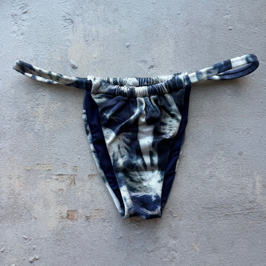 Midnight in Mykonos Minimalist Curtain Bikini Bottom