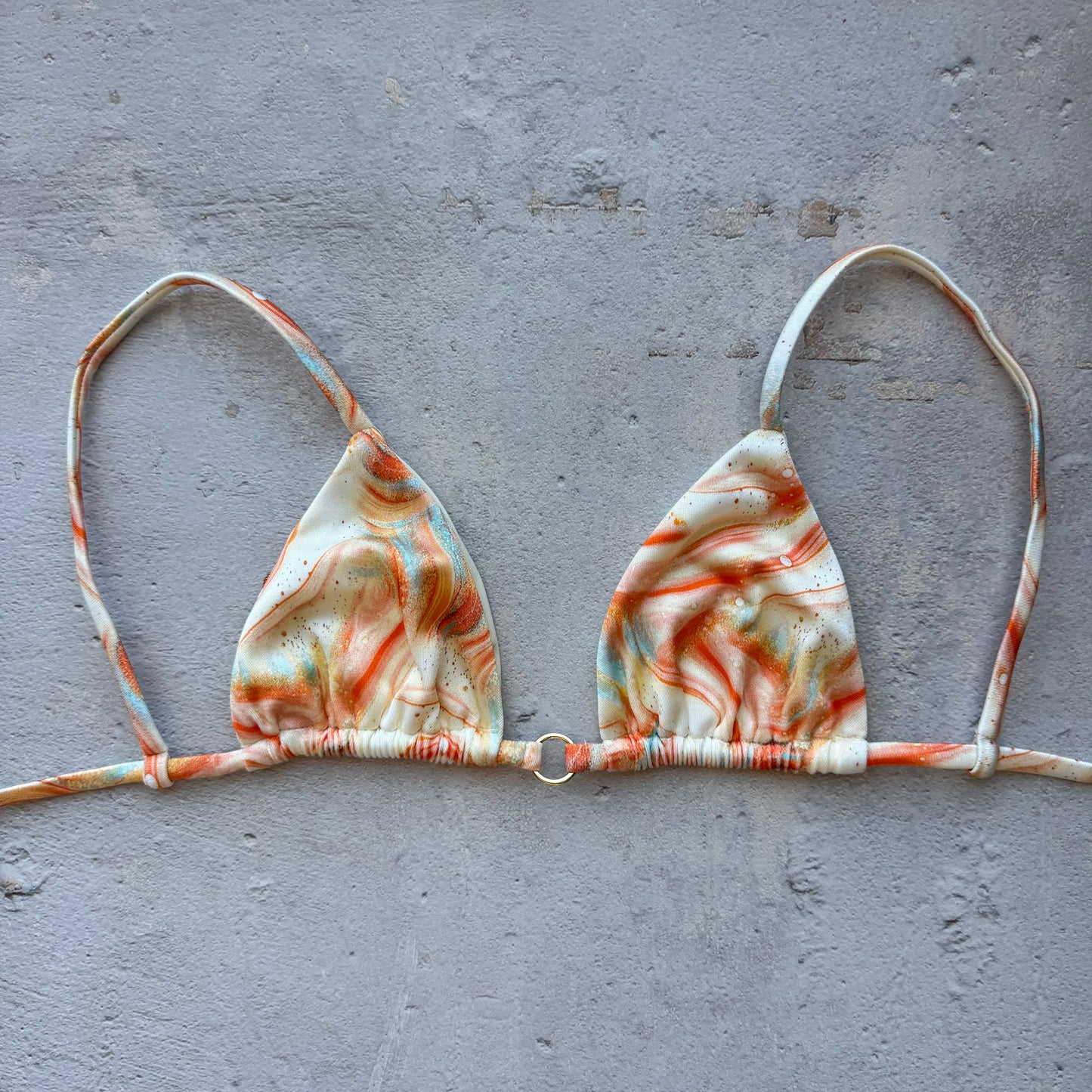 Sunset in Ibiza Triangle Ring Bikini Top
