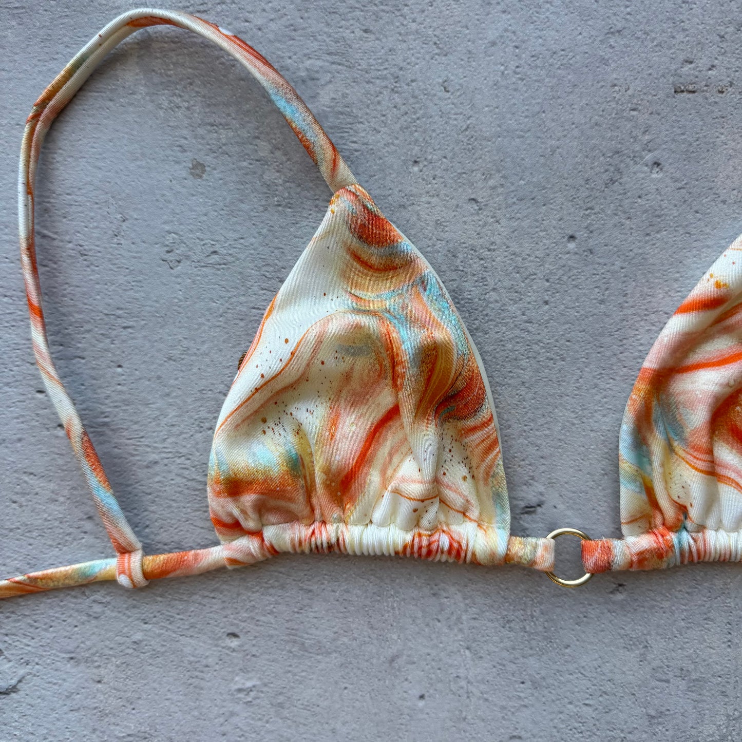 Sunset in Ibiza Triangle Ring Bikini Top