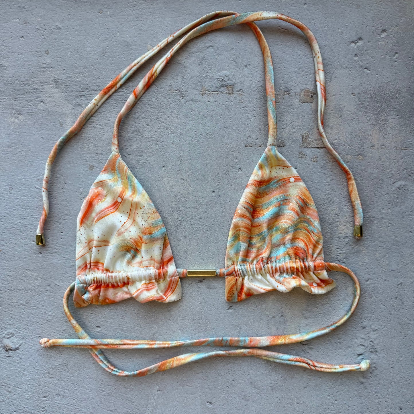 Sunset in Ibiza Triangle Frill Bikini Top