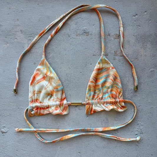 Sunset in Ibiza Triangle Frill Bikini Top