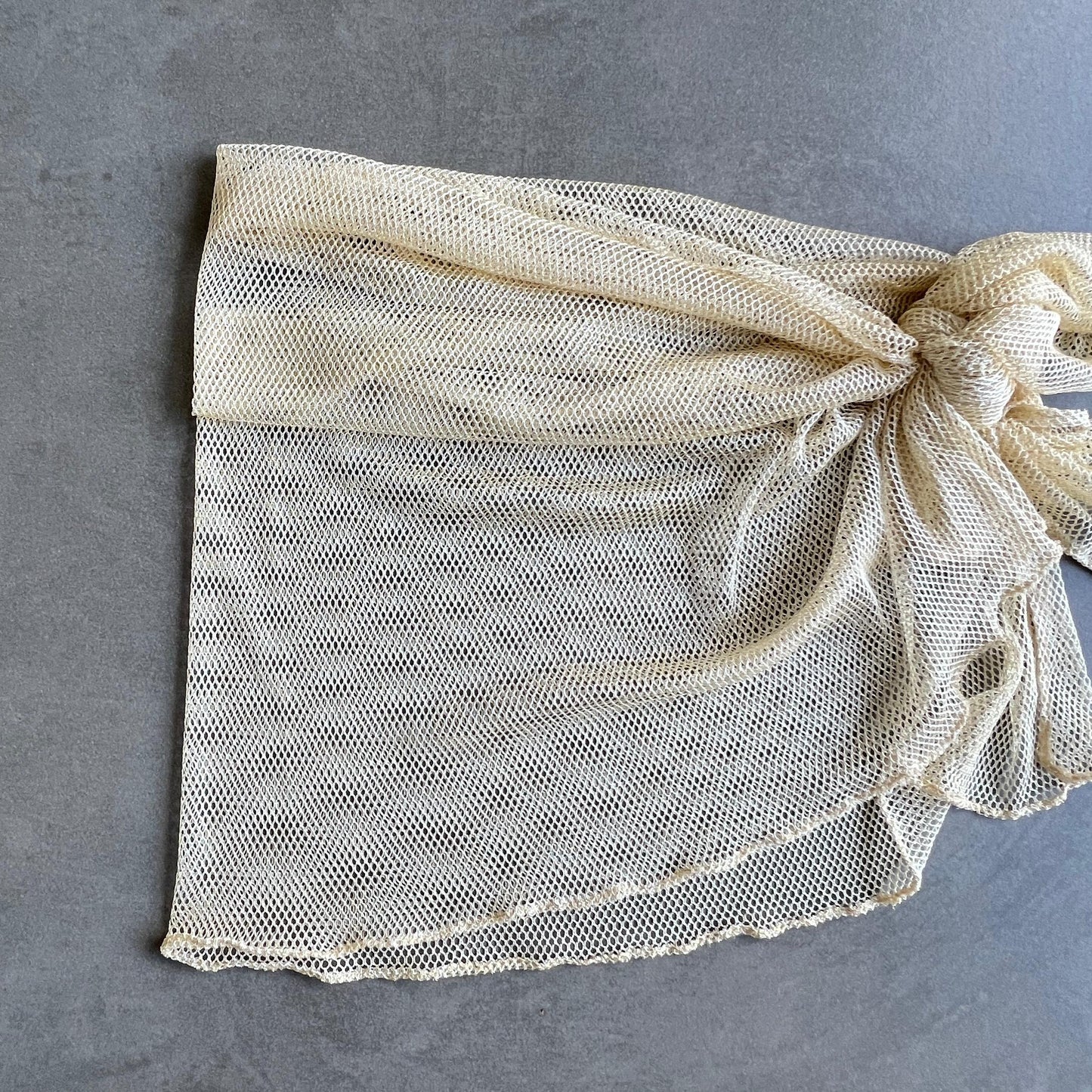Mini Beach Sarong Sparkling Mesh Offwhite
