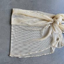 Load image into Gallery viewer, Mini Beach Sarong Sparkling Mesh Offwhite
