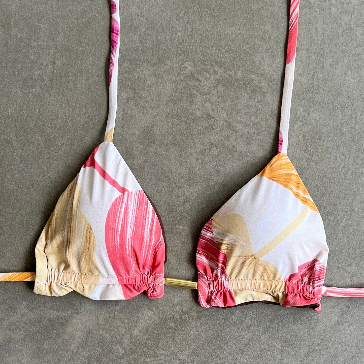 Summer in Buzios Triangle Frill Bikini Top