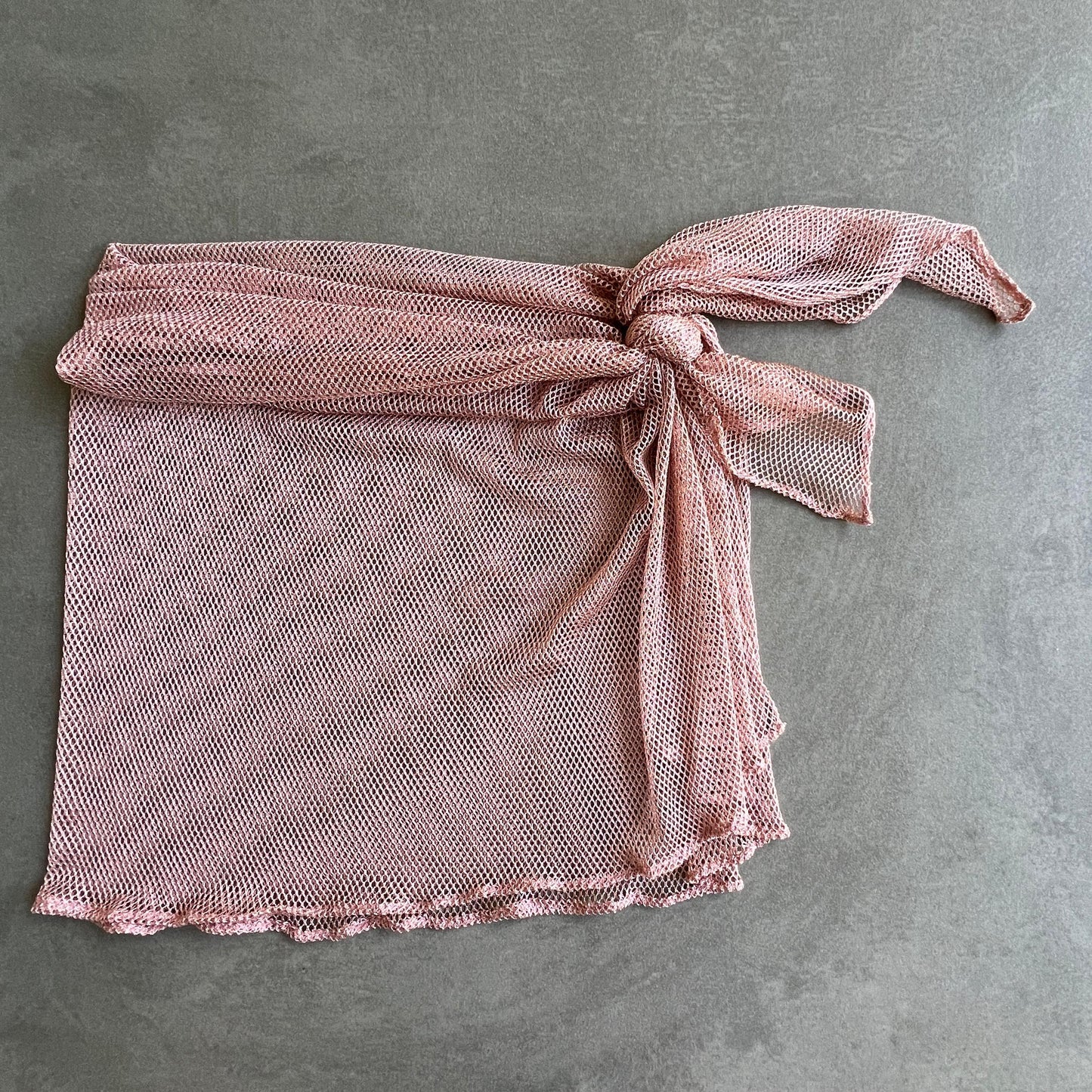 Mini Beach Sarong Sparkling Mesh Pale Pink