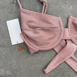 Champagne Moon Panneled Bikini Top