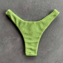 Load image into Gallery viewer, Lime Pie Textured Green Bia Bikini Bottom

