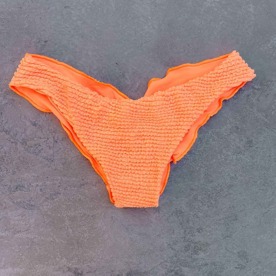 Energy Orange Textured Lili Ripple Bikini Bottom