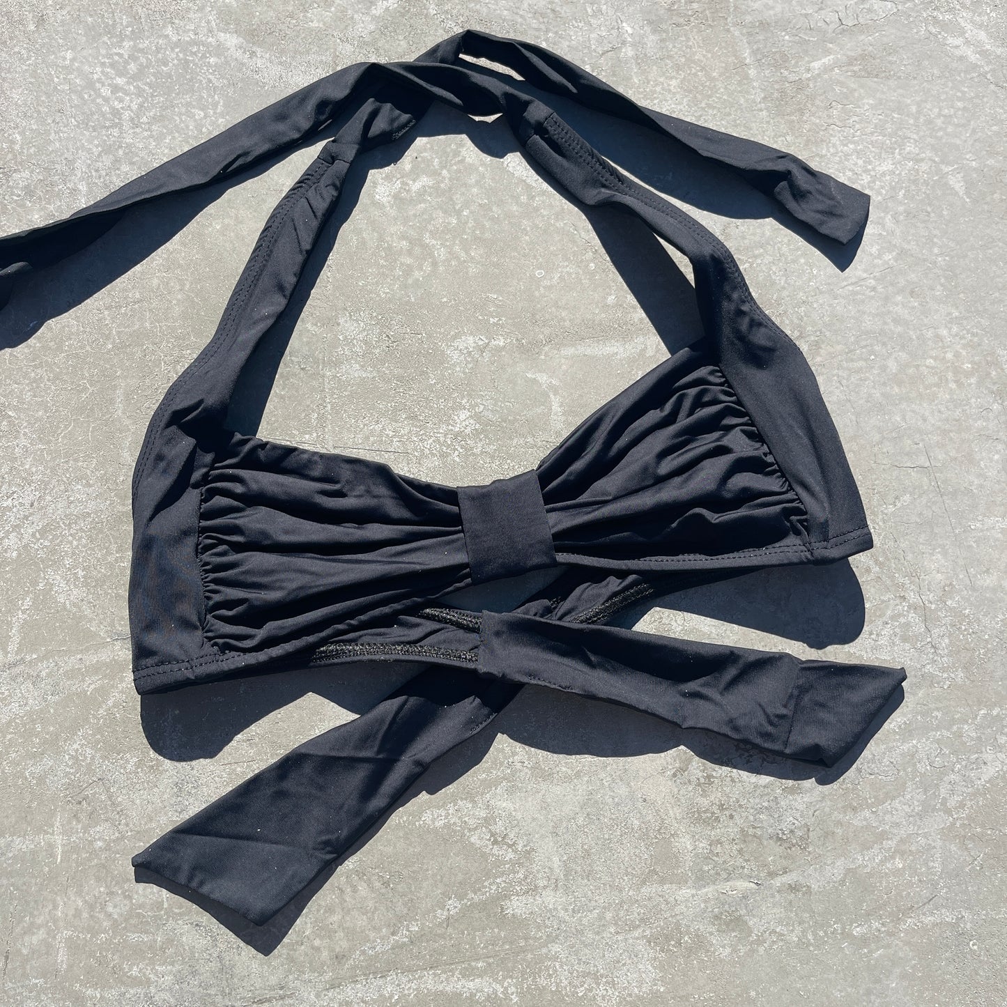 Light Black Leda Bikini Top