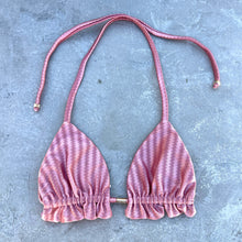 Load image into Gallery viewer, Blush Striped Triangle Bikini Top
