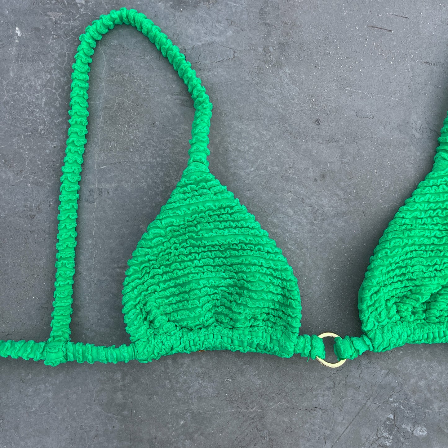 Irish Martini Textured Triangle Bikini Top