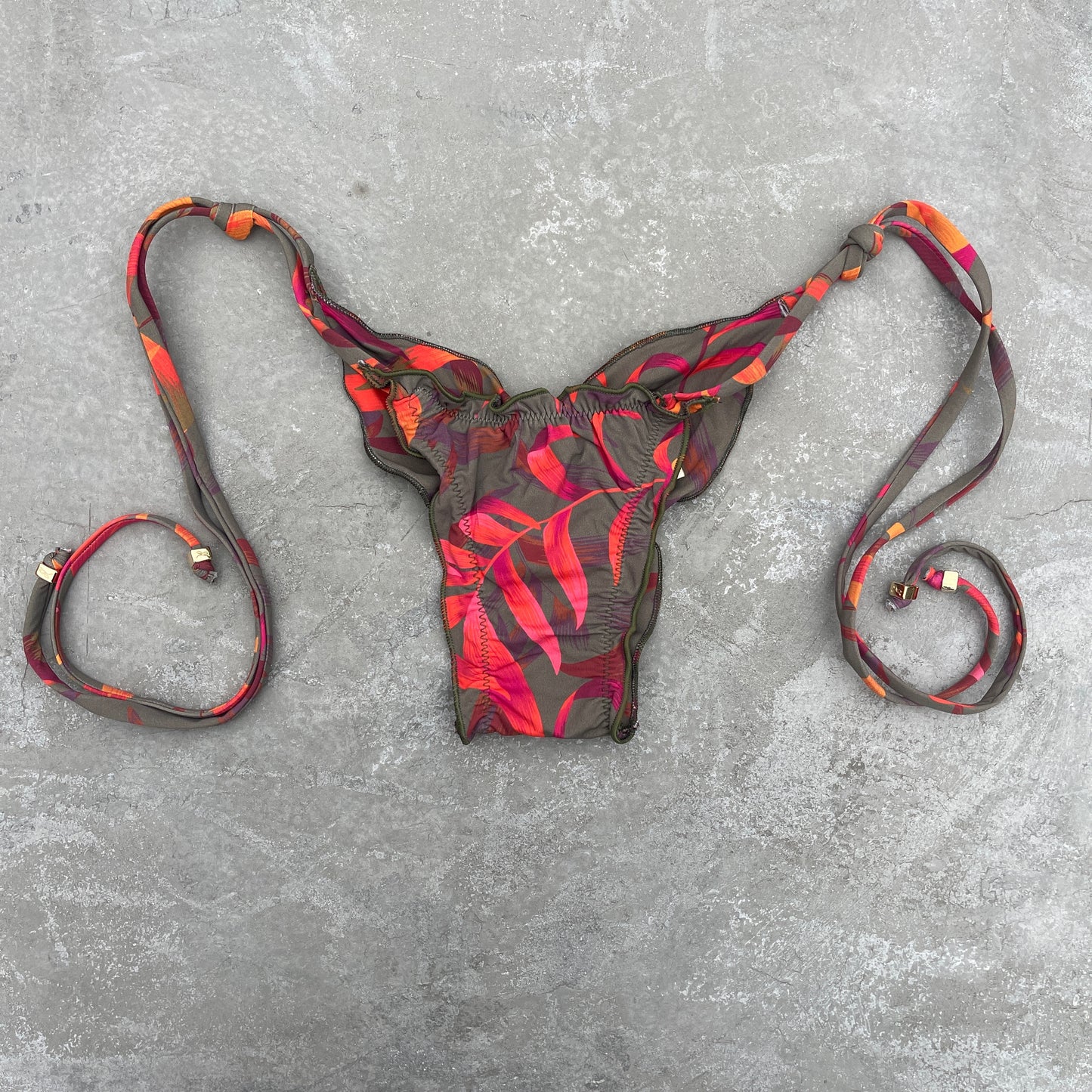 Neon Jungle Ripple Side Tie Bottom