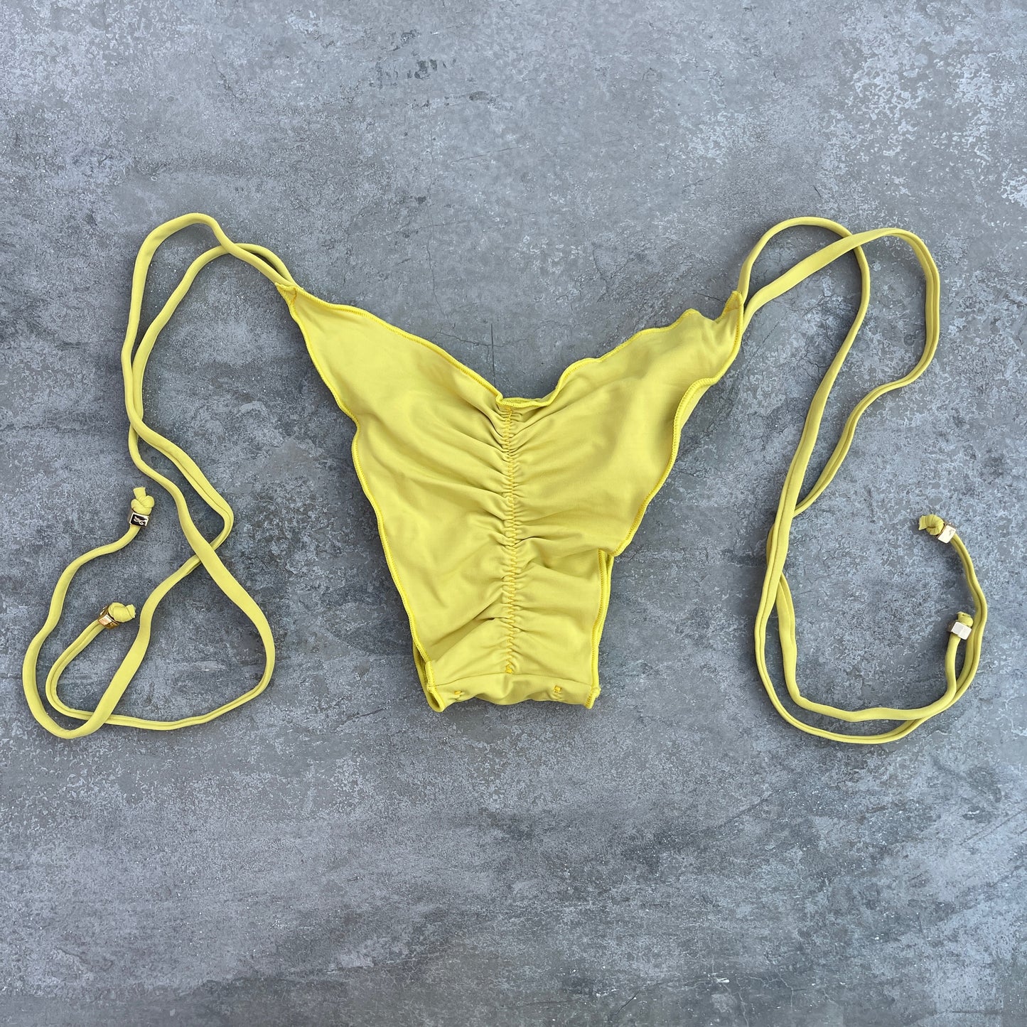 Mellow Yellow Ripple Side Tie Bottom