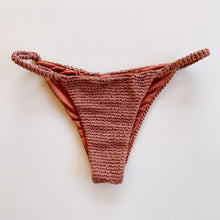 Load image into Gallery viewer, Cinnamon Brown Textured Tanga Bikini Bottom
