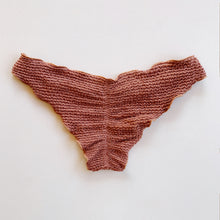Load image into Gallery viewer, Cinnamon Brown Textured Lili Ripple Bikini Bottom
