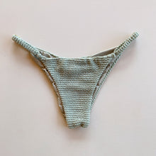 Load image into Gallery viewer, Sage Green Textured Tanga Bikini Bottom
