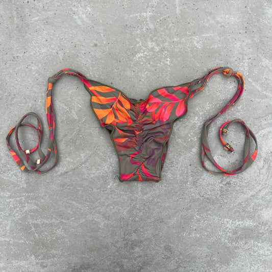 Neon Jungle Ripple Side Tie Bottom