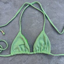 Load image into Gallery viewer, Sparkling Kiwi Triangle Bikini Top
