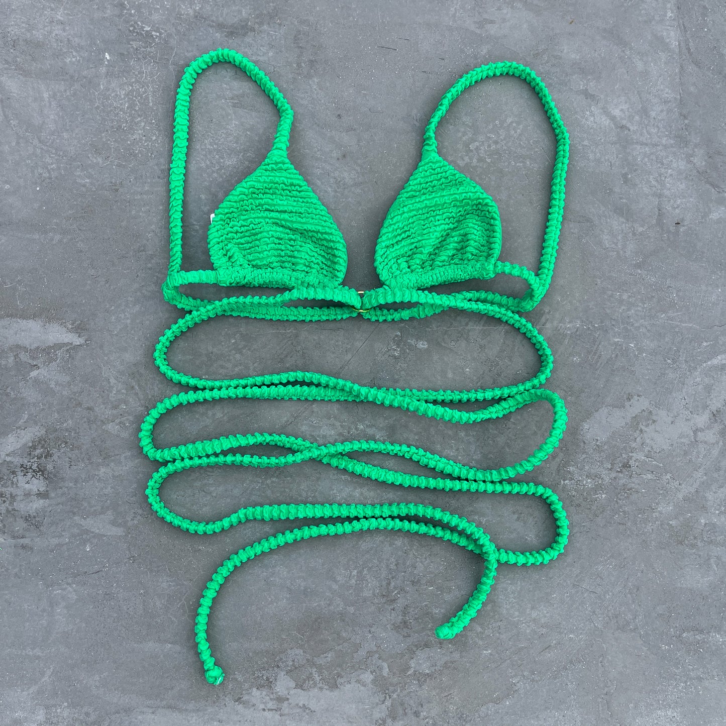 Irish Martini Textured Triangle Bikini Top