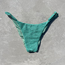Load image into Gallery viewer, Ocean Avenue Green Textured Tanga Bikini Bottom
