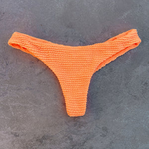 Energy Orange Textured Kiki Bikini Bottom