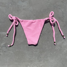 Load image into Gallery viewer, Pink Milk Shake Textured Side Tie Bikini Bottom
