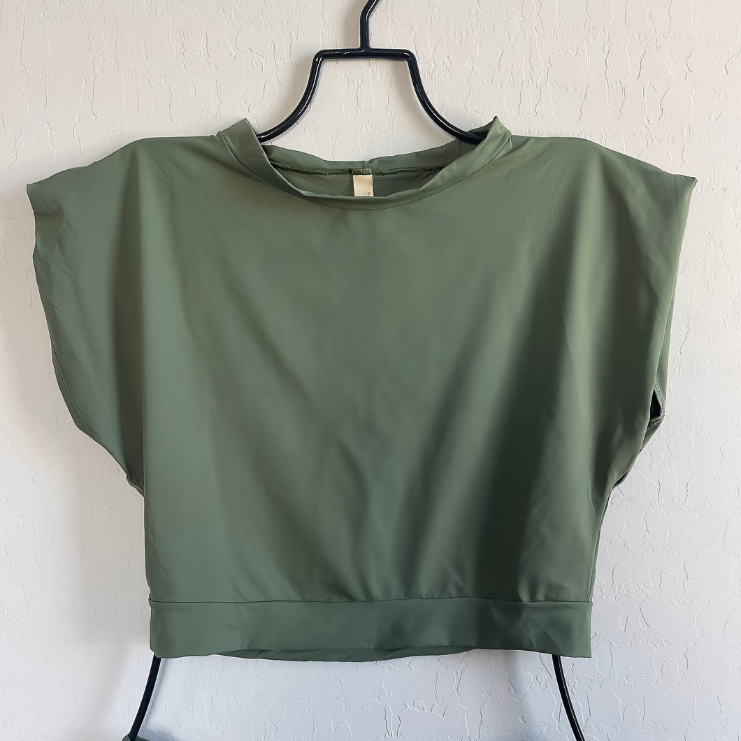 Caper Green Hailey Crop Top