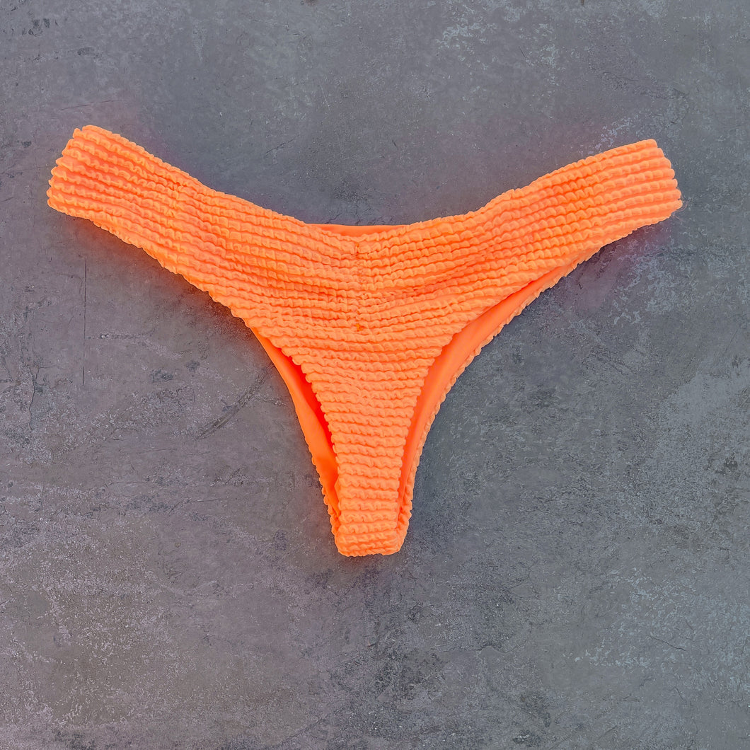 Energy Orange Textured Kiki Bikini Bottom