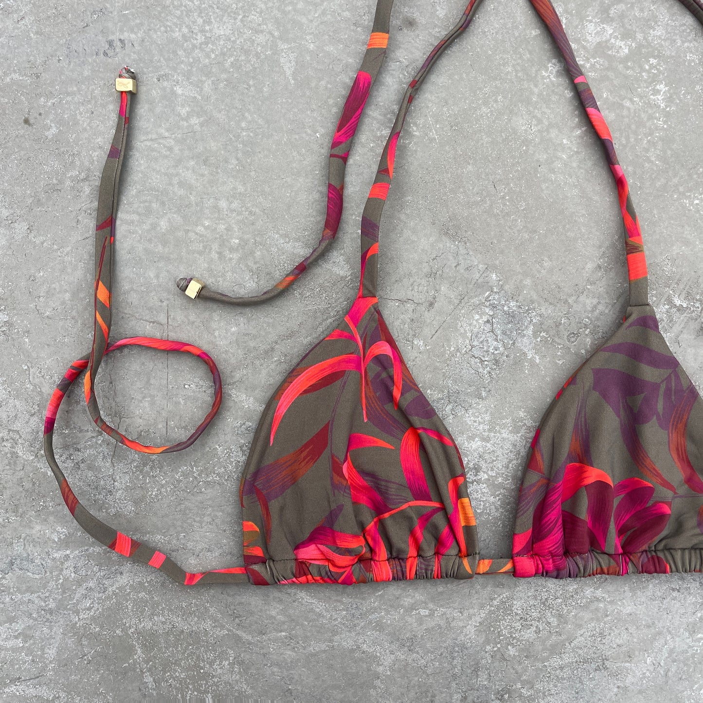 Neon Jungle Triangle Bikini Top