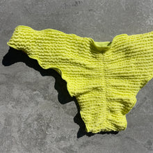 Load image into Gallery viewer, Electric Lemon Yellow Lili Ripple Bikini Bottom
