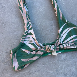 Bleached Leaves Green Cassia Bikini Top