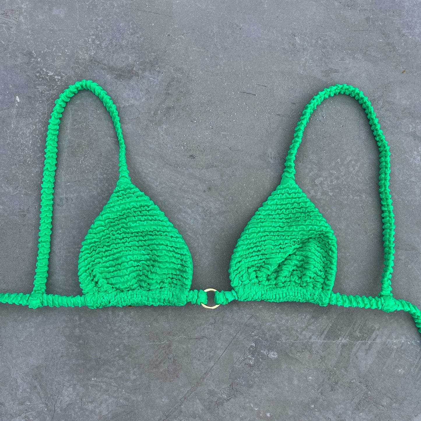 Irish Martini Textured Triangle Bikini Top