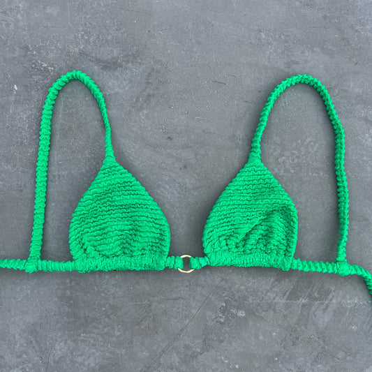 Irish Martini Textured Triangle Bikini Top