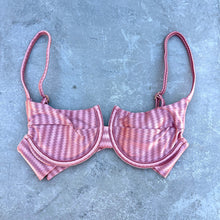 Load image into Gallery viewer, Blush Striped Panneled Bikini Top
