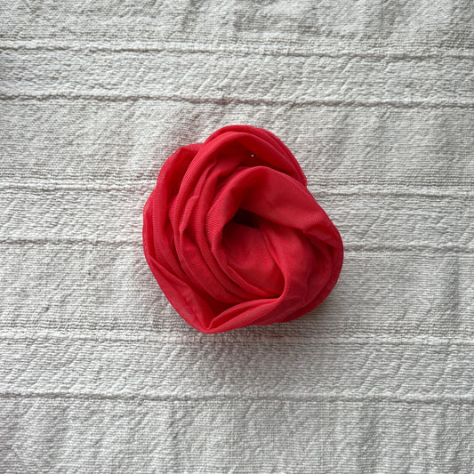 Red Mesh Bun Scarf