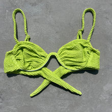 Load image into Gallery viewer, Lime Pie Textured Ayra Bikini Top
