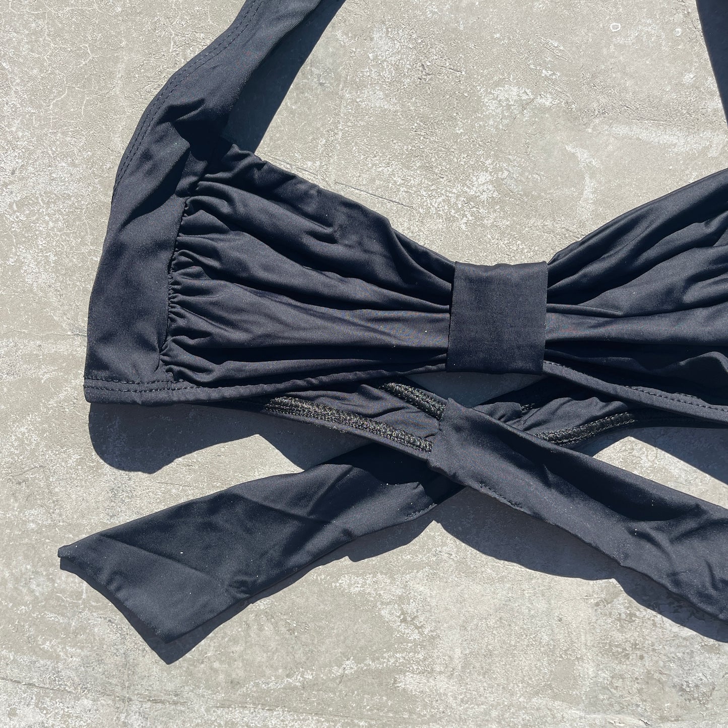 Light Black Leda Bikini Top