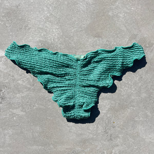 Ocean Avenue Green Textured Lili Ripple Bikini Bottom