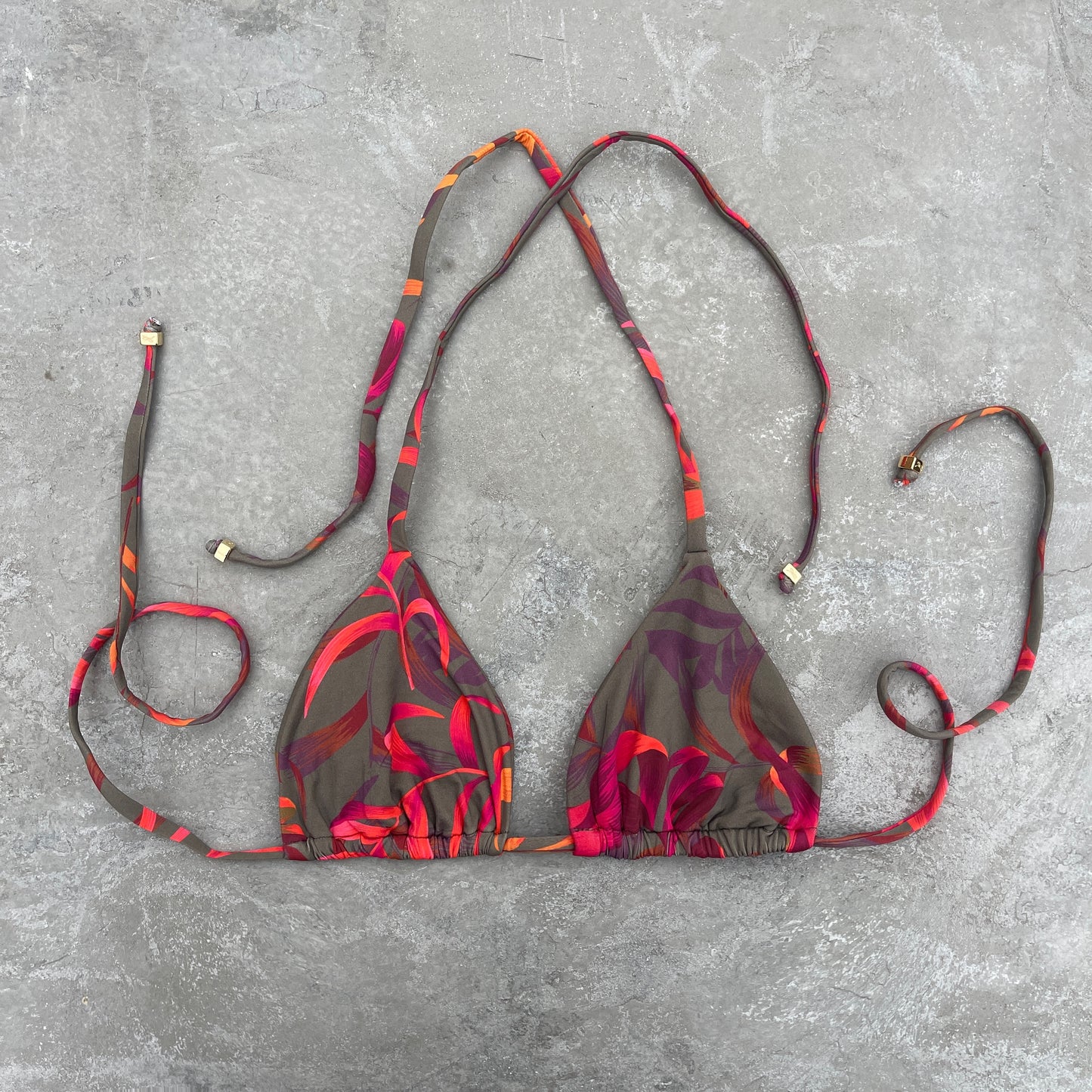 Neon Jungle Triangle Bikini Top