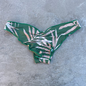 Bleached Leaves Green Lili Ripple Bikini Bottom