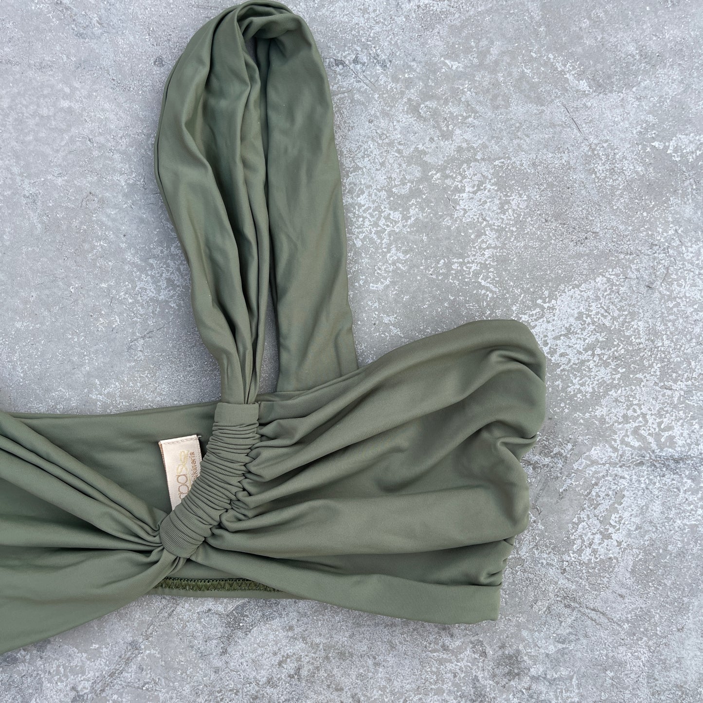 Caper Green Greek Bikini Top