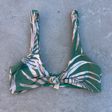 Load image into Gallery viewer, Bleached Leaves Green Cassia Bikini Top
