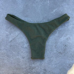 Evergreen Crinkled Bia Bikini Bottom