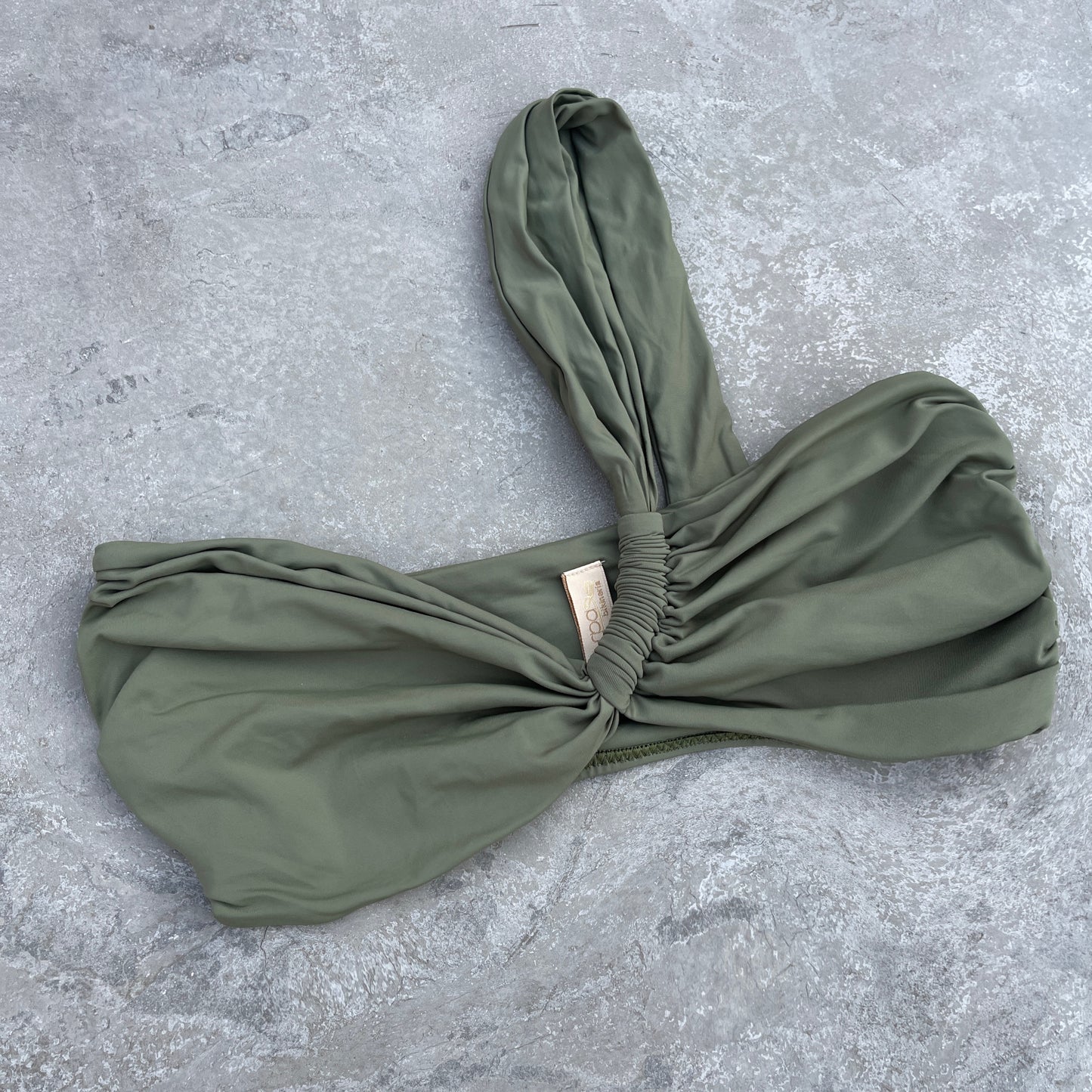 Caper Green Greek Bikini Top