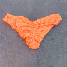 Load image into Gallery viewer, Energy Orange Textured Lili Ripple Bikini Bottom

