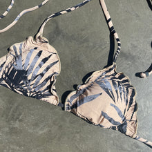 Load image into Gallery viewer, Bleached Leaves Ripple Triangle Bikini Top
