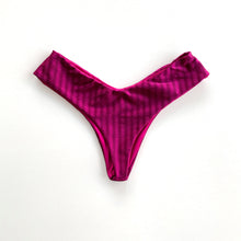 Load image into Gallery viewer, Cranberry Striped Hang Glider Bikini Bottom
