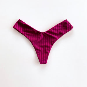 Cranberry Striped Hang Glider Bikini Bottom