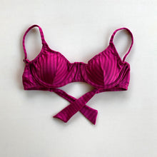 Load image into Gallery viewer, Cranberry Striped Valerie Bikini Top
