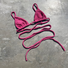 Load image into Gallery viewer, Lychee Martini Textured Triangle Bikini Top

